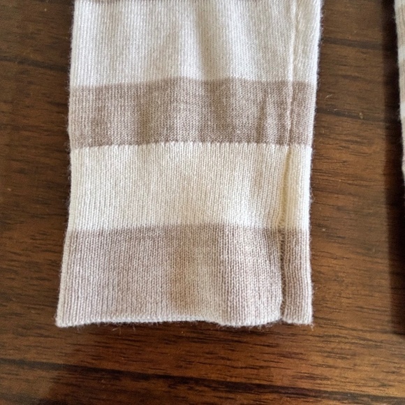 Club Monaco NWT MacKenzie striped sweater 100% wool colour Oatmeal size S - Picture 9 of 16